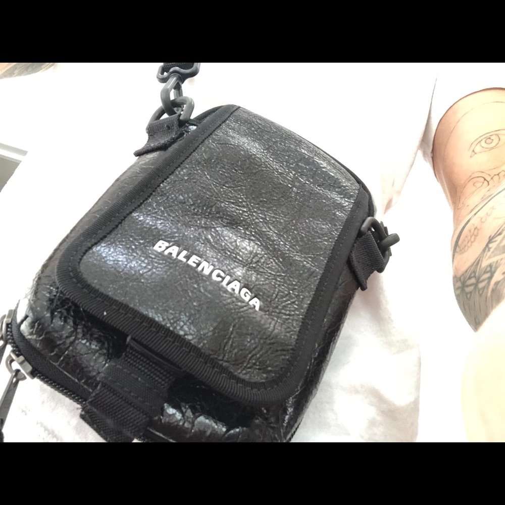 Balenciaga cross body bag explorer pouch leather